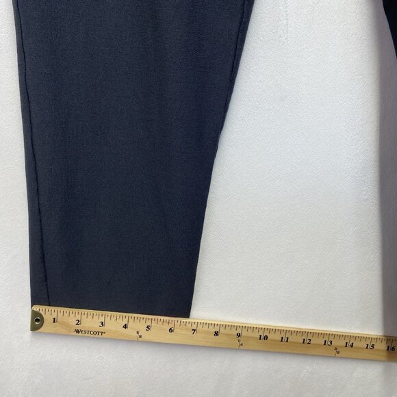 Eileen Fisher Elastic Waistband Pull On Slim Ankle Pants Women Large Dark Gray - Picture 4 of 10
